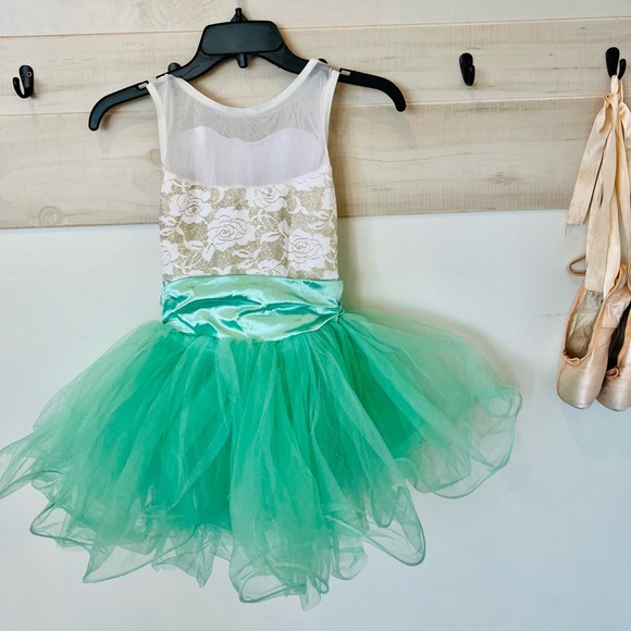 Weissman ballet costume tutu recital dance mint green size MC - Picture 4 of 5